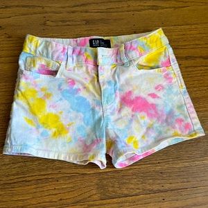 Gap, girls size 12 tie dyed denim shorts